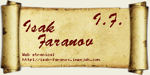 Isak Faranov vizit kartica